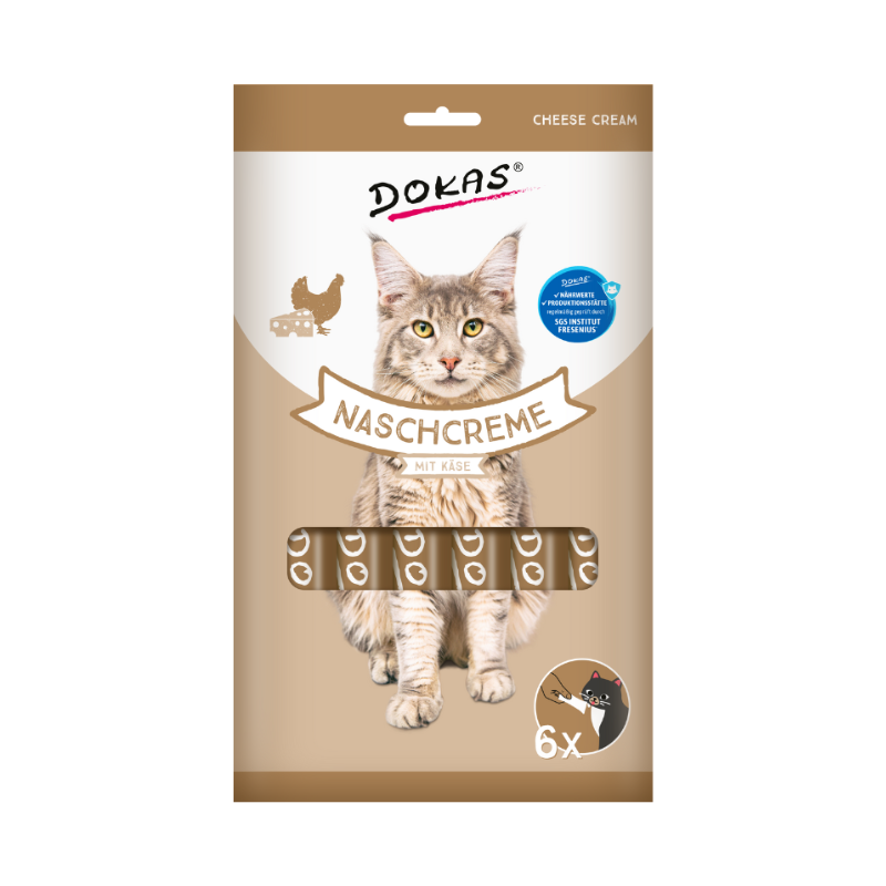 DOKAS Snack cremoso de Queso y Pollo 6x15 gr