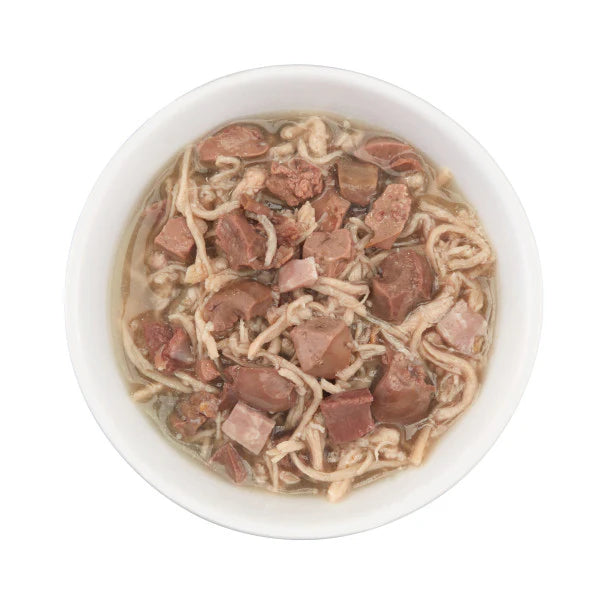 Schesir CAT AFTER DARK Lata Pollo y Jamón en Caldo 80 g