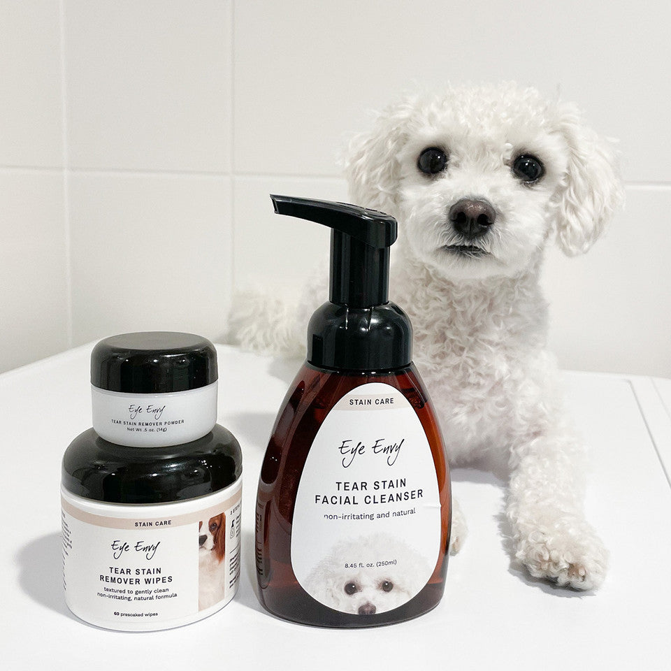 Kit de 3 pasos para eliminar manchas de lágrimas - Perros (NUEVO)