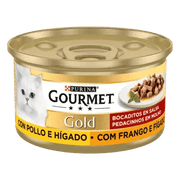 Gourmet Gold Bocaditos en Salsa Pollo y Higado (24x85gr)