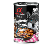 Alpha Spirit Perros Albondigas Cordero Comino Caja 6X400GR
