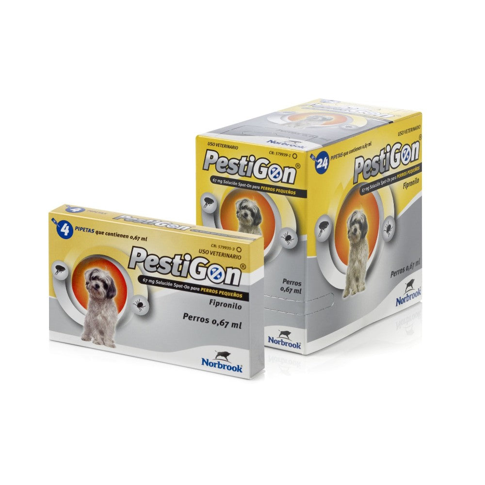 PESTIGON 67 mg Perro Pequeño 2-10 kg (24 pipetas)