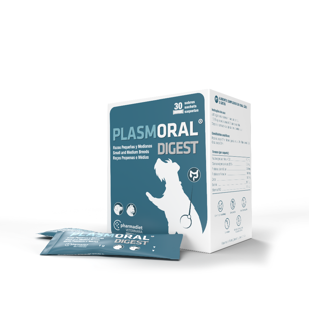 PLASMORAL DIGEST Razas Pequeñas/Medianas (30 sobres)