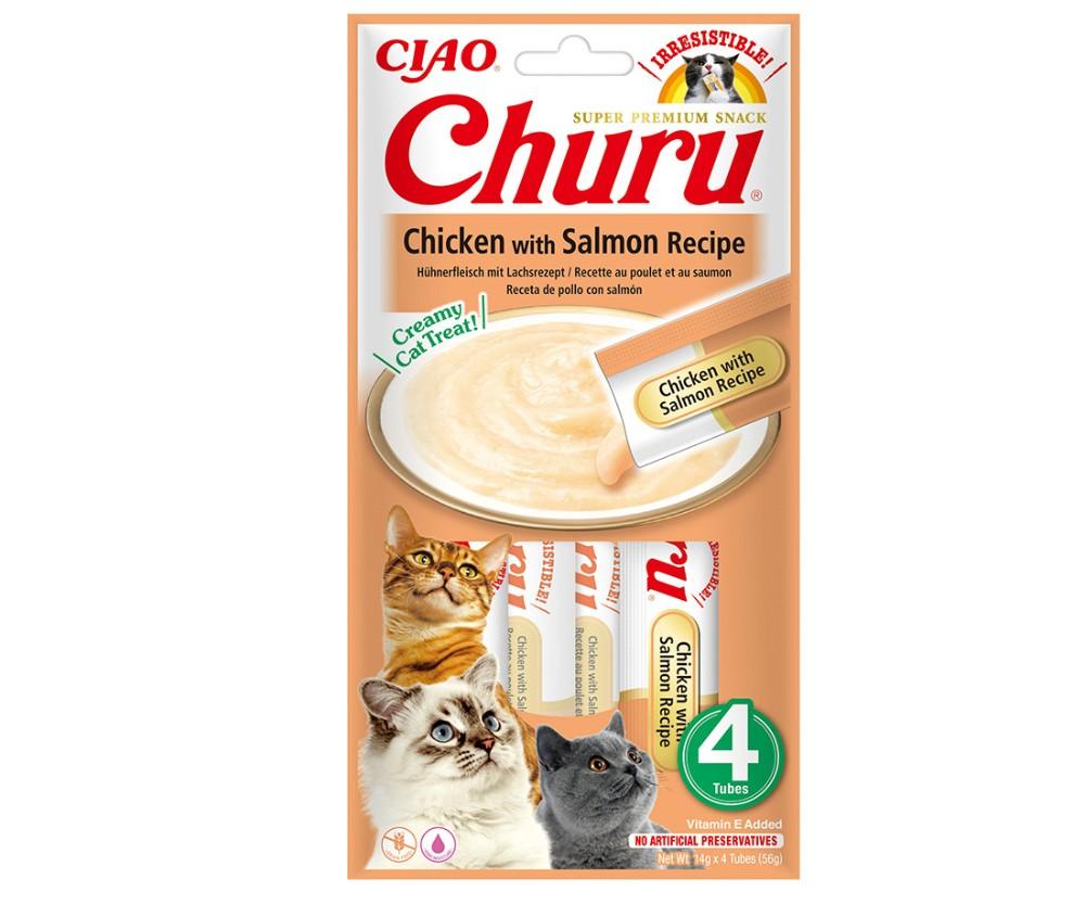 Churu Pollo con Salmón 4x14gr