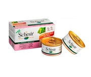 Schesir Perros Pack filetes de pollo y cordero en gelatina (4 x 85gr)