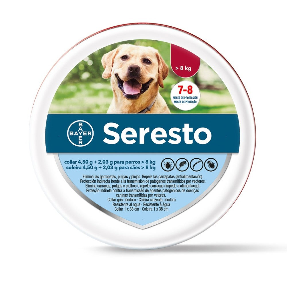 SERESTO perro (+8kg) (4,5g + 2,03g) (1u)