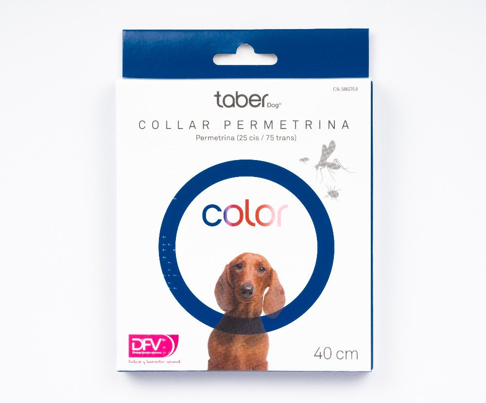 TABERDOG Collar Permetrina Azul 40 cm (1 ud.)