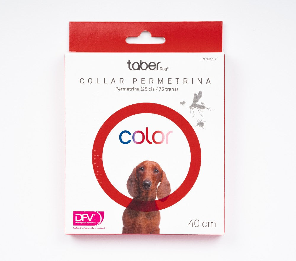 TABERDOG Collar Permetrina Rojo 40 cm (1 ud.)
