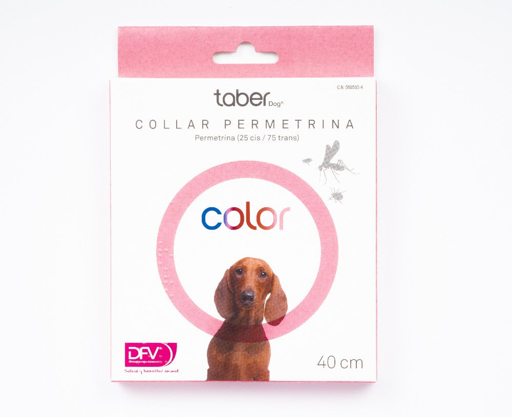 TABERDOG Collar Permetrina Rosa 40 cm (1 ud.)