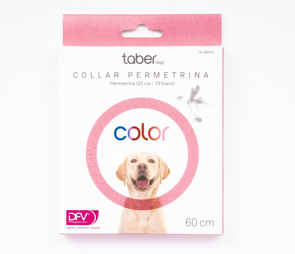 TABERDOG Collar Permetrina Rosa 60 cm (1 ud.)