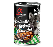 Alpha Spirit Perros Albondigas Pavo Cilantro 6X400GR