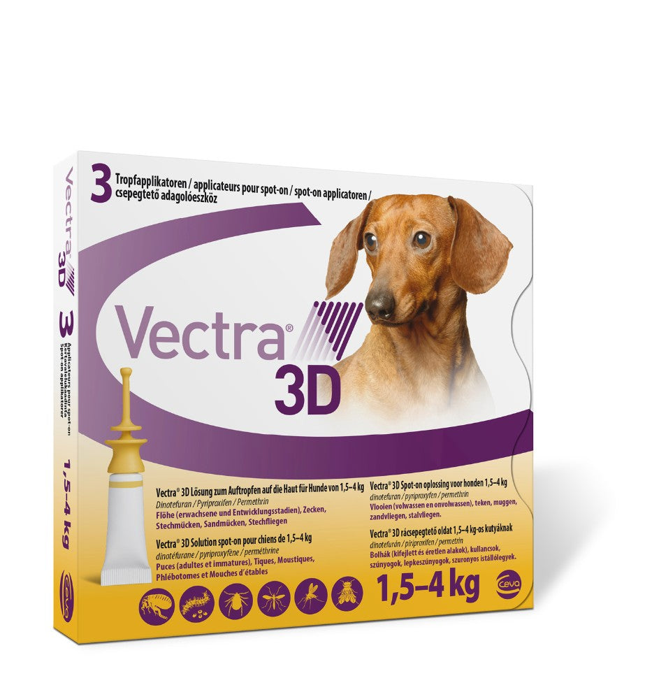 VECTRA 3D 1,5-4 kg (3 pipetas)