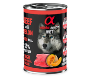 Alpha Spirit Perros Ternera Con Melon lata 6X400GR