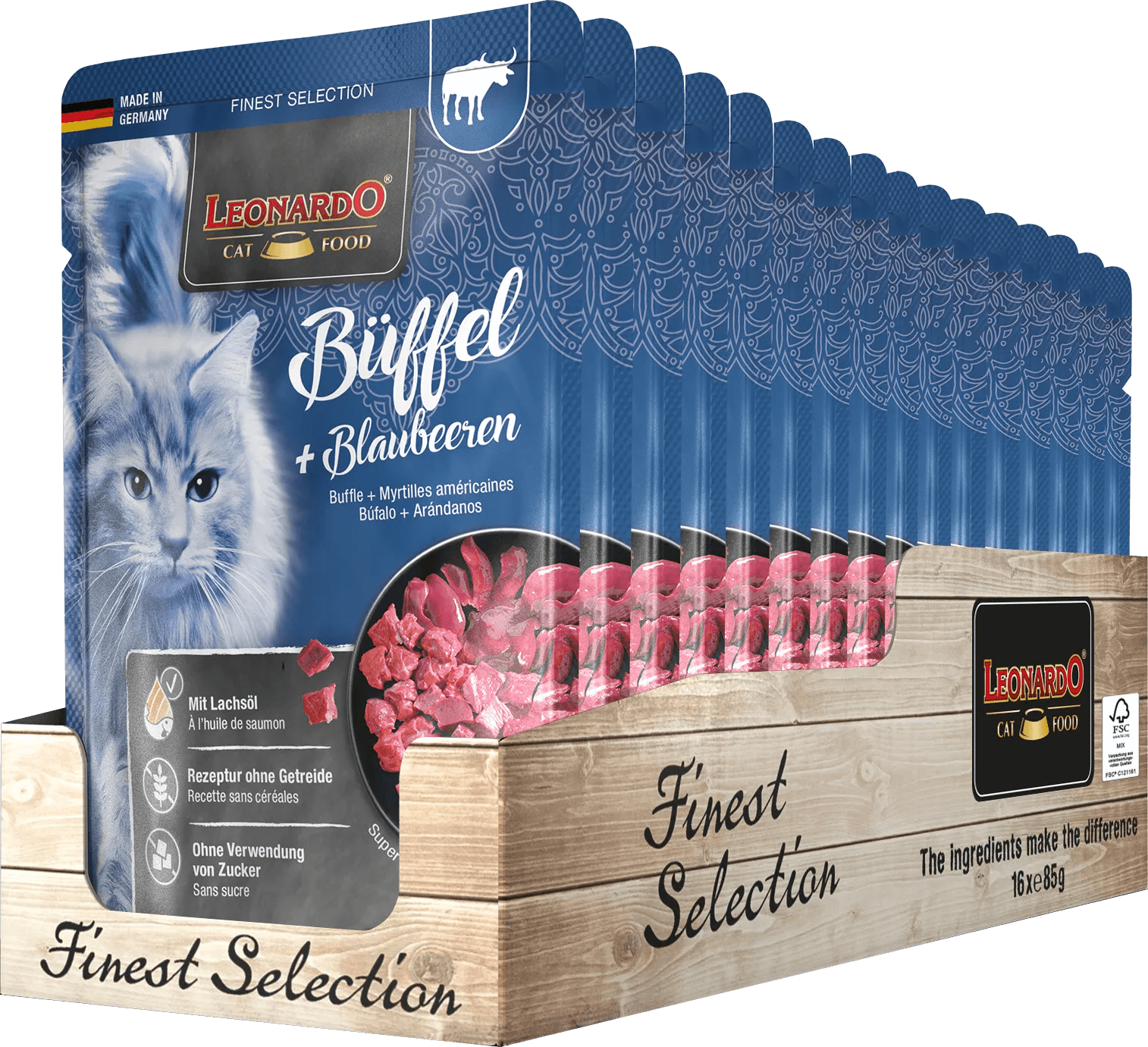 Leonardo Menu bufalo & arándano rojo