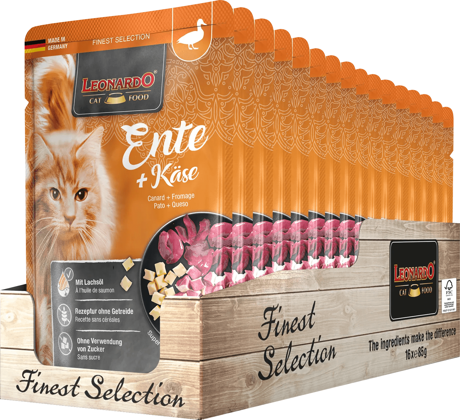 Leonardo Menu de pato y queso Finest Selection