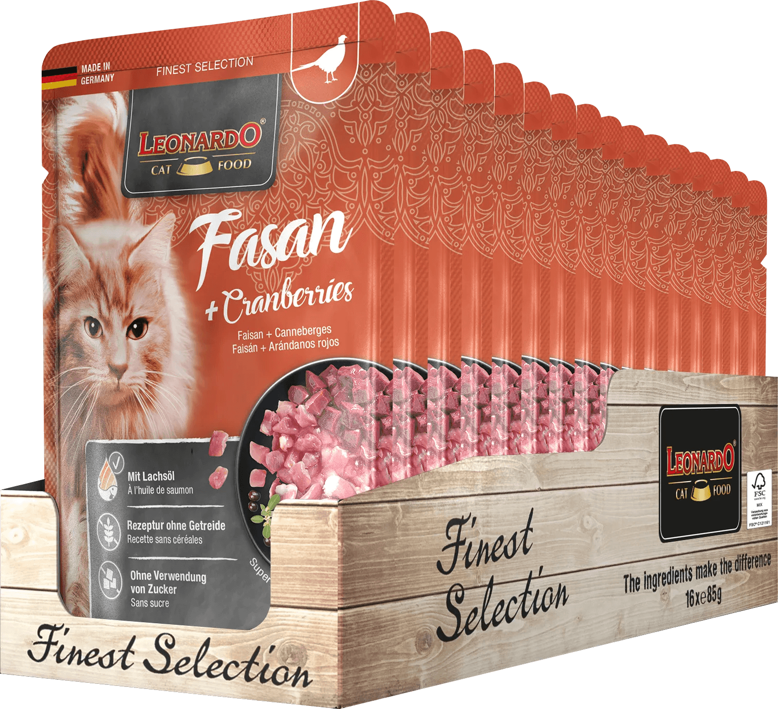 Leonardo Menu faisán arándano rojo