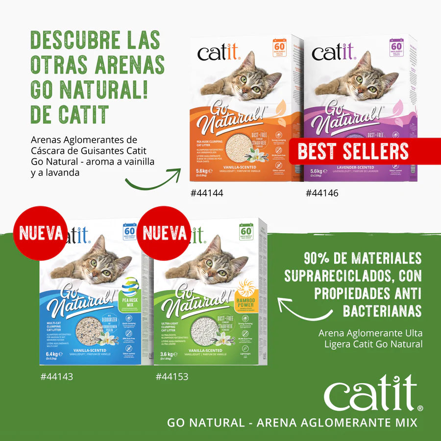 Catit Arena Aglomerante Mix para Muchos Gatos Catit Go Natural