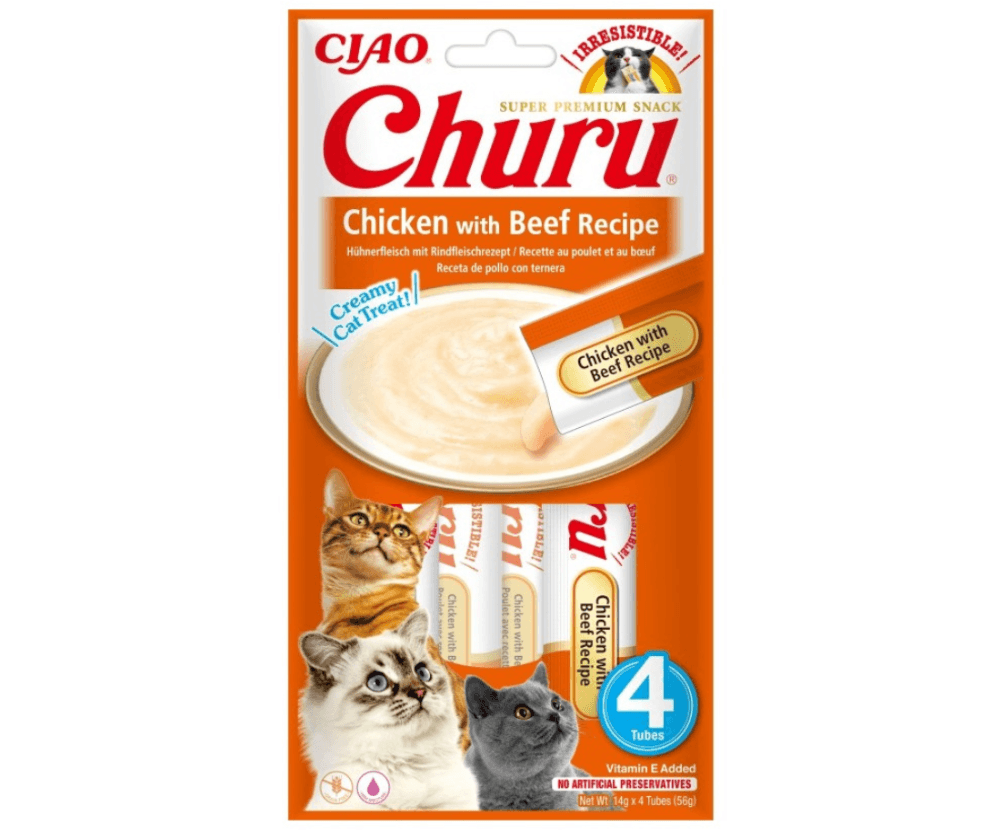 Churu Pollo con Ternera 4x14gr