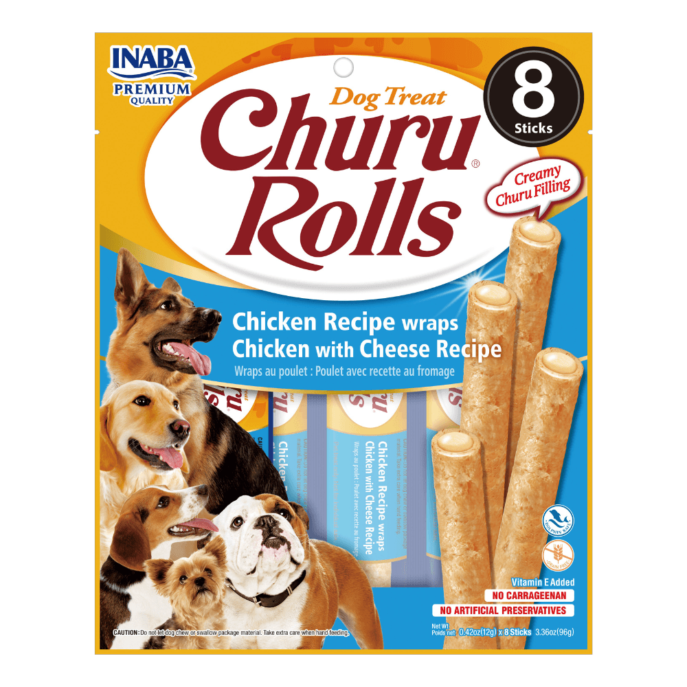 Churu DOG Rolls Pollo y Queso (8x12gr)