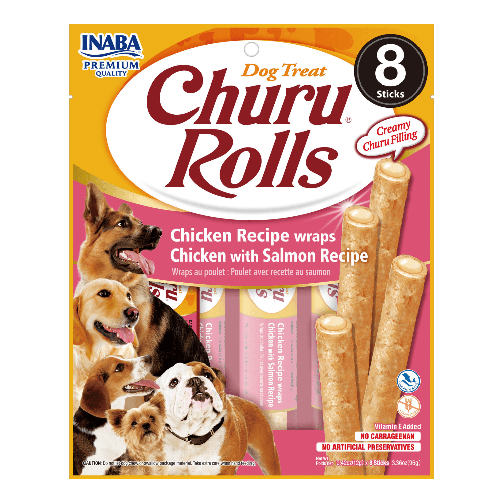 Churu DOG Rolls Pollo y Salmón (8x12gr)
