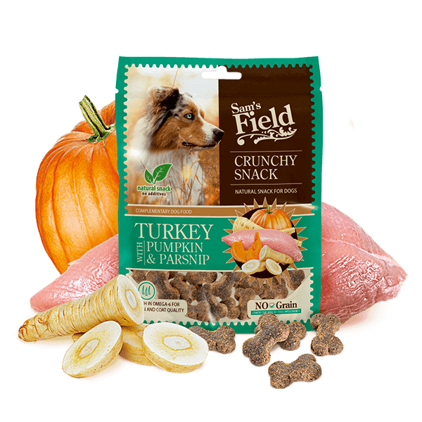 Snack Sam's Field Cruncky Pavo con calabaza 200 gr