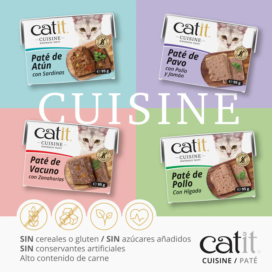 Catit Paté para gatos Catit Cuisine Sabor: Vacuno con Zanahoria