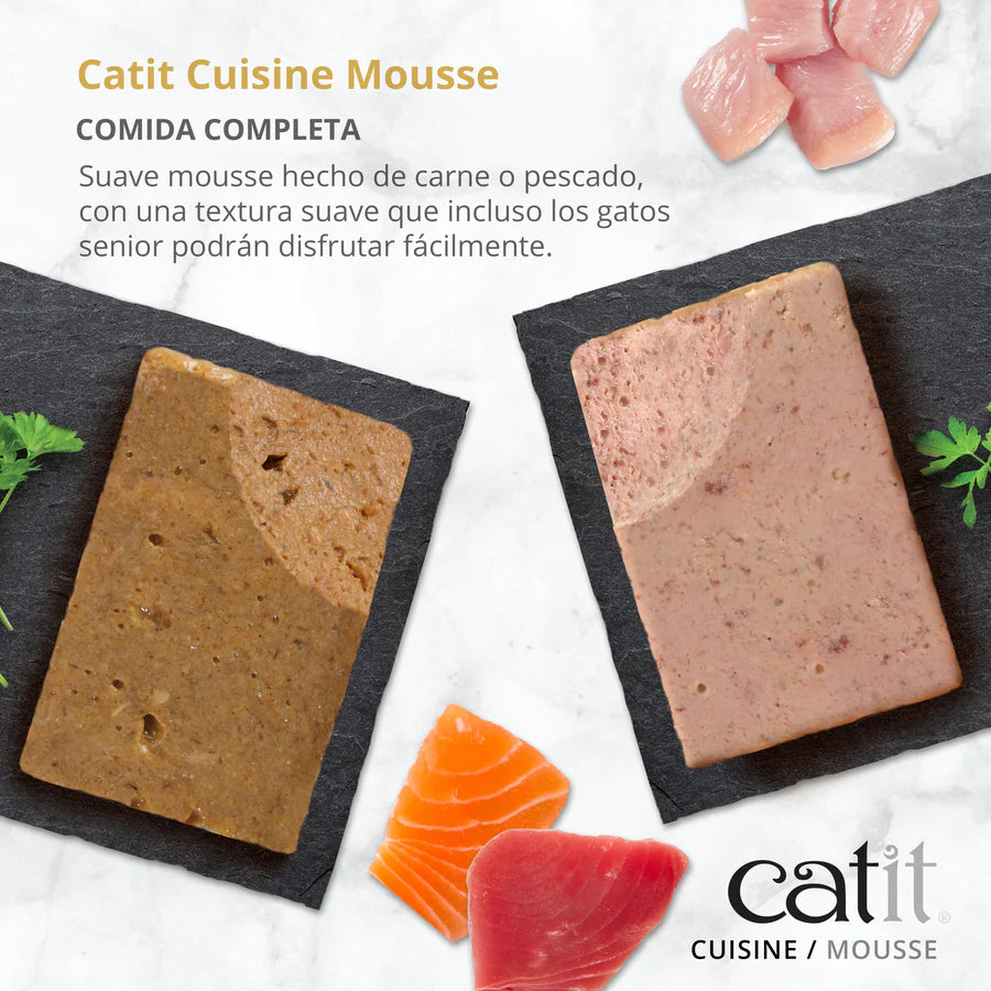 Catit Mousse para gatos Catit Cuisine Sabor: Pollo con Jamón