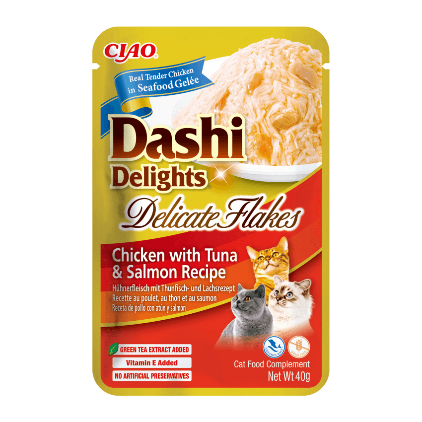Dashi Delights DELICATE FLAKES Pollo Atún y Salmón (12x40gr)