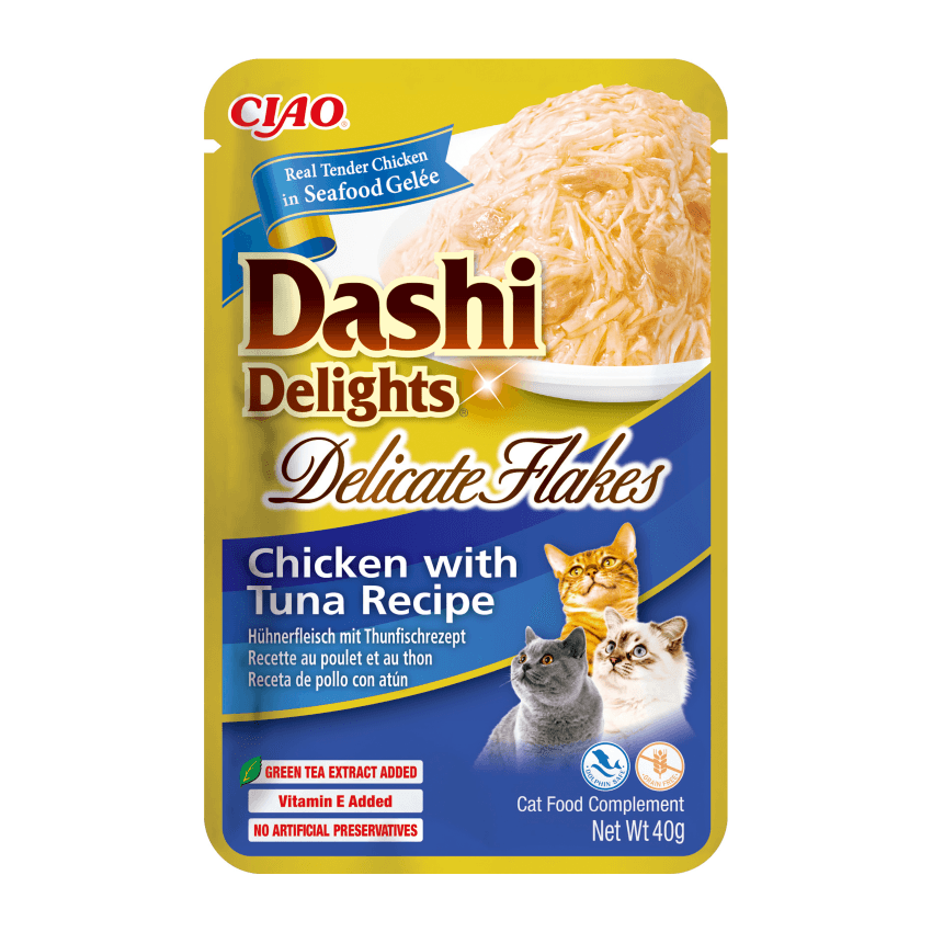 Dashi Delights DELICATE FLAKES Pollo y Atún (12x40gr)