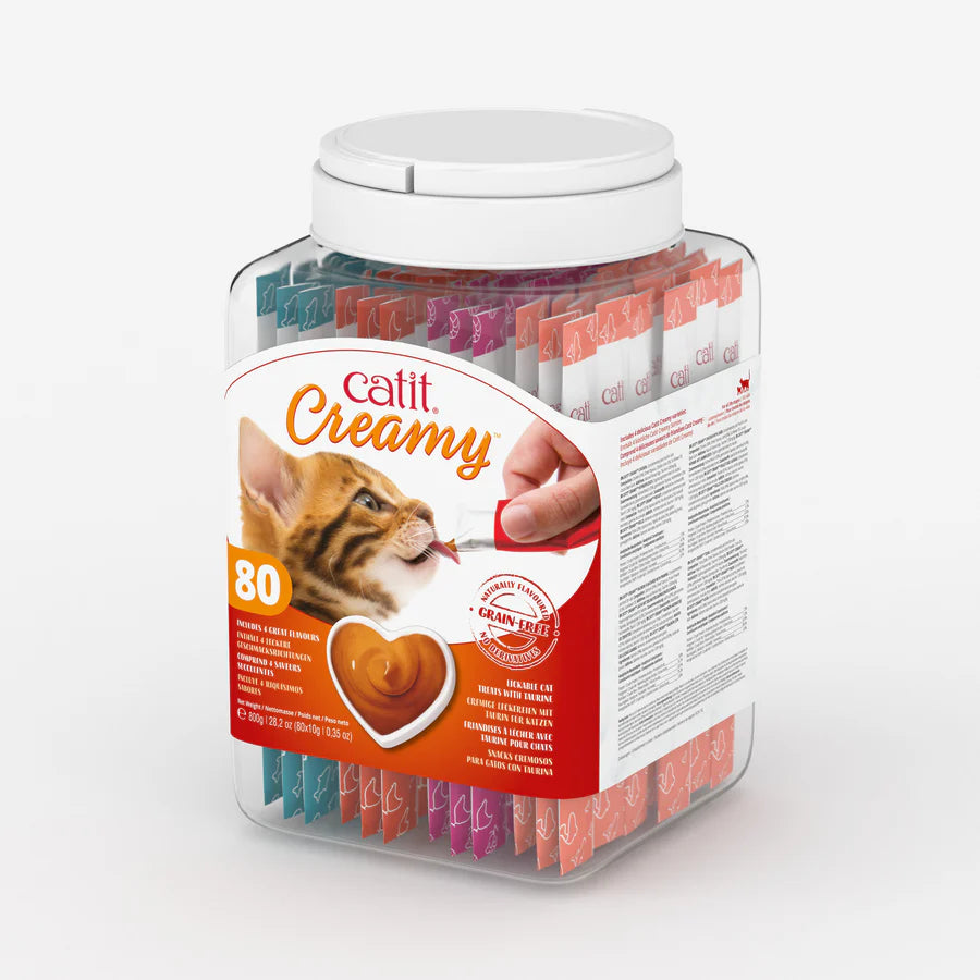 Catit Snacks cremosos para gatos Catit Creamy – 80 Tubos