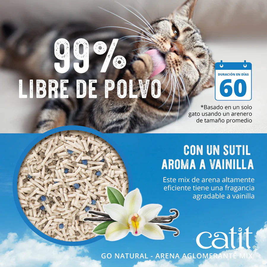 Catit Arena Aglomerante Mix para Muchos Gatos Catit Go Natural