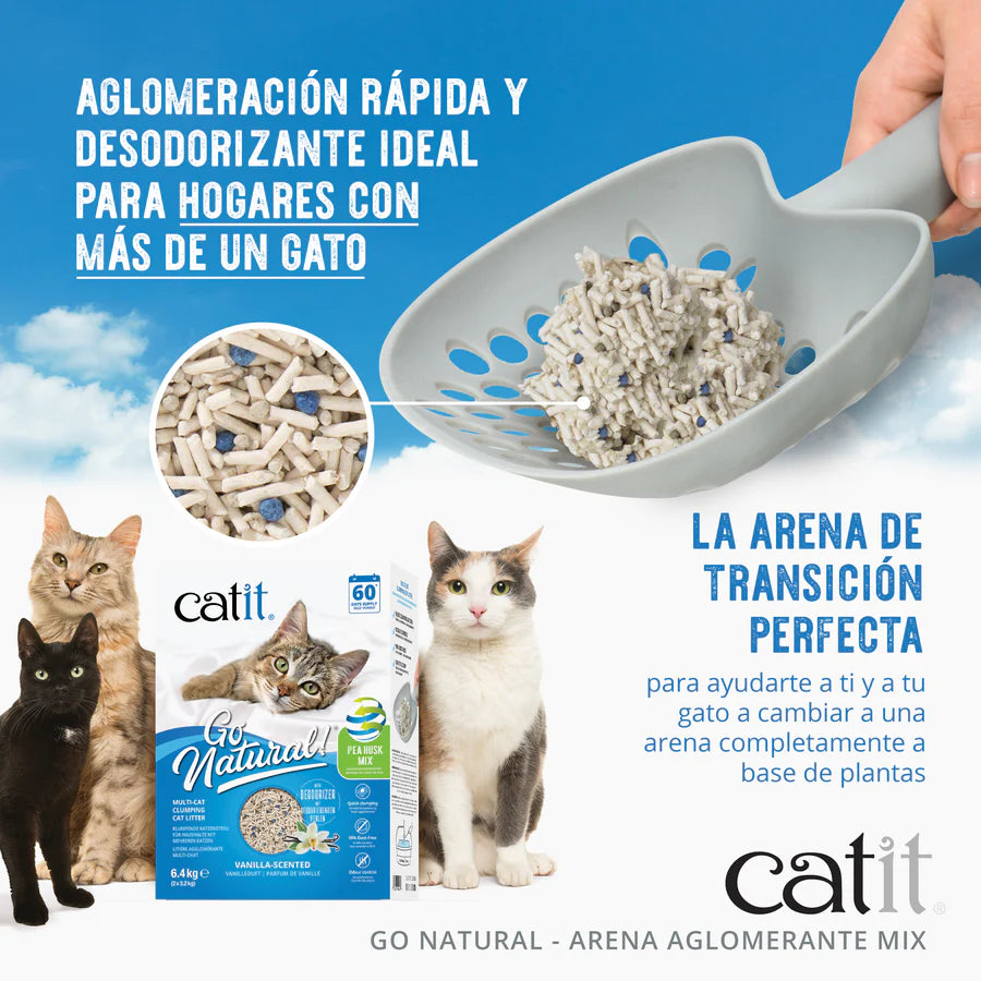 Catit Arena Aglomerante Mix para Muchos Gatos Catit Go Natural