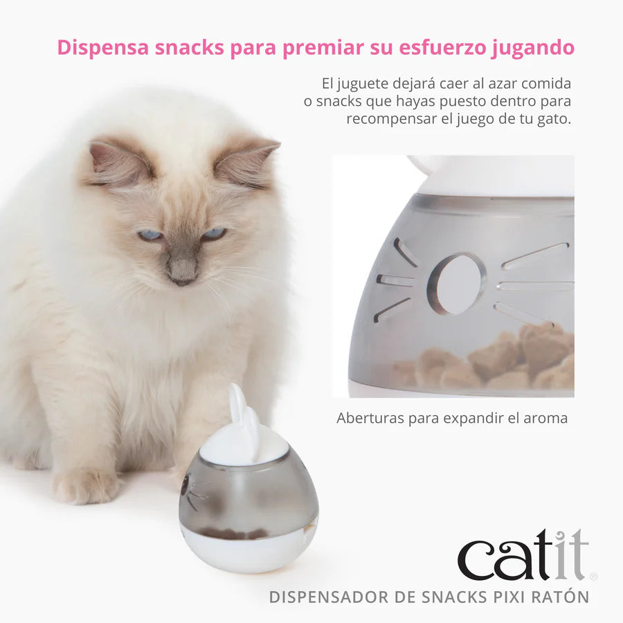 Catit Dispensador de snacks para gatos Catit PIXI Modelo: Ratón