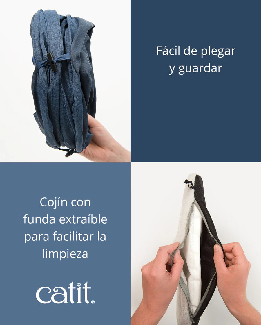 Catit Túnel para gatos con cojín Catit Vesper Tunnel Color: Gris