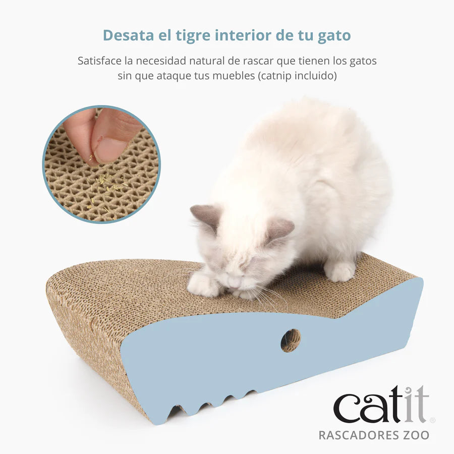 Catit Rascador de cartón con forma de animales Catit Zoo Modelo: Tiburón