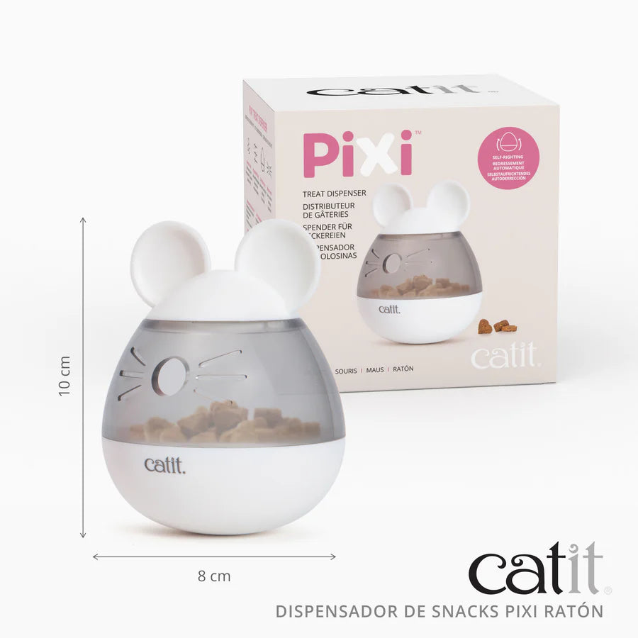 Catit Dispensador de snacks para gatos Catit PIXI Modelo: Ratón