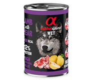 Alpha Spirit Perros Cordero Con Pera lata 6X400GR