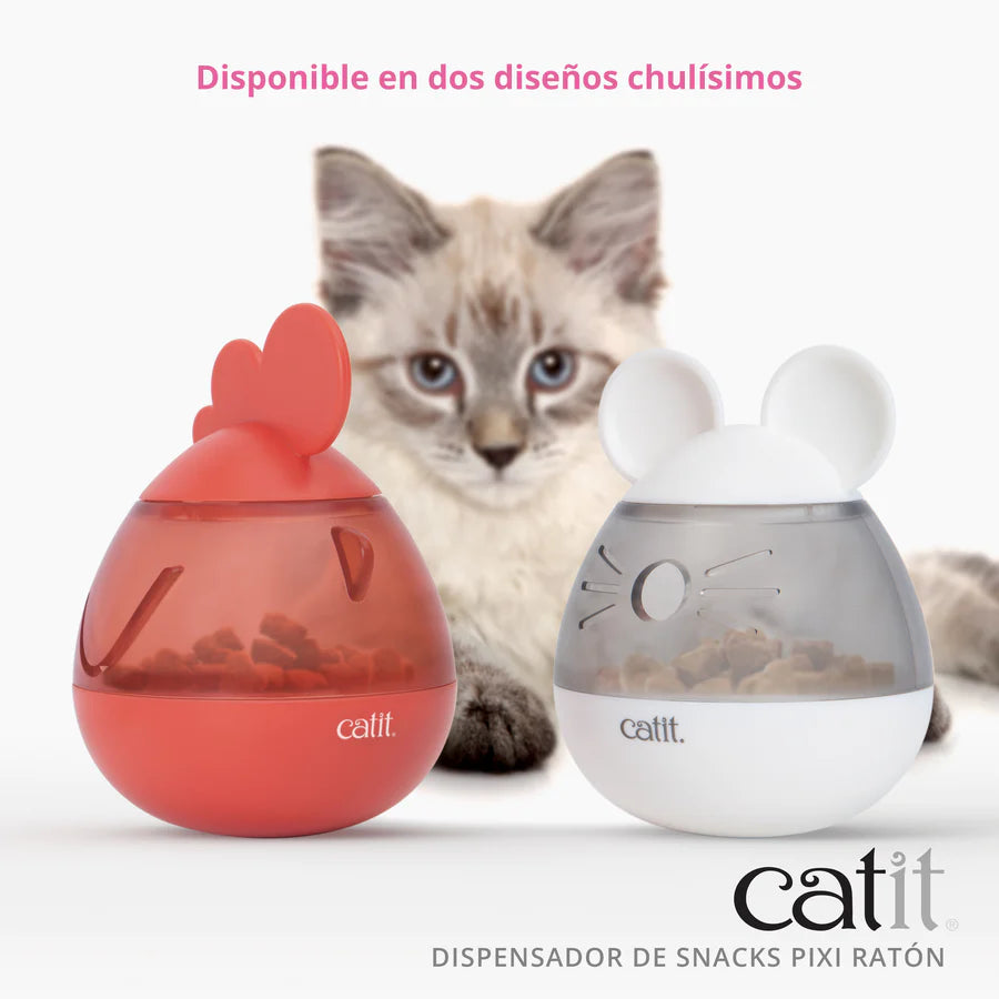 Catit Dispensador de snacks para gatos Catit PIXI Modelo: Ratón