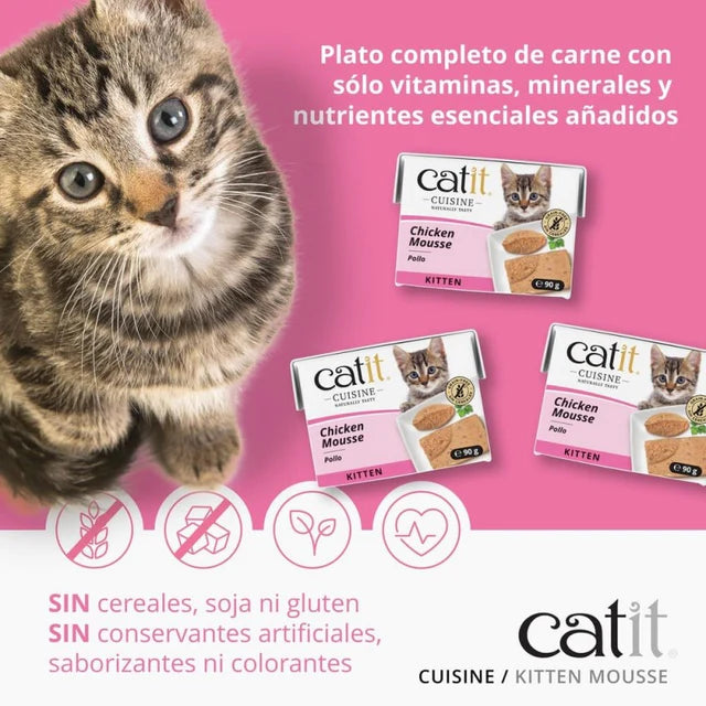 Catit Mousse de Pollo para Gatito Junior Catit Cuisine Kitten