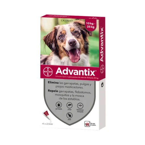 ADVANTIX Perro (10 a 25 kg) (4 pipetas)