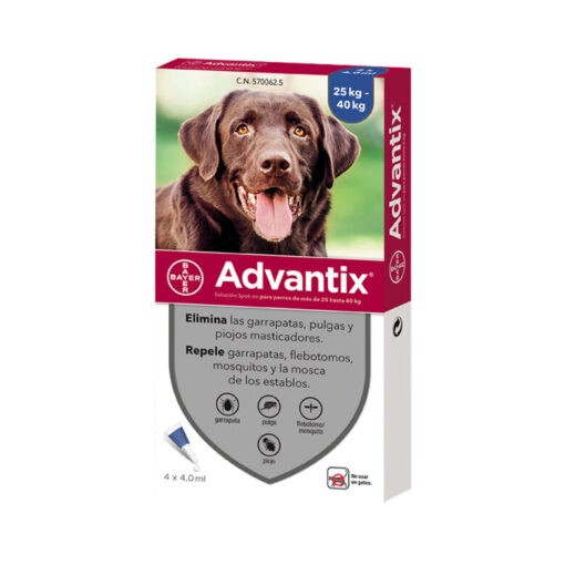 ADVANTIX Perro (+25 kg) (4 pipetas)