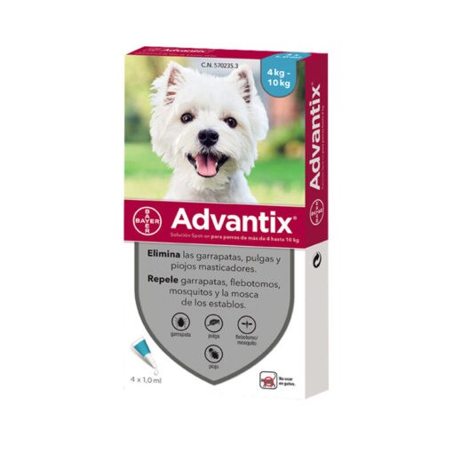ADVANTIX Perro (4 a 10 kg) (4 pipetas)