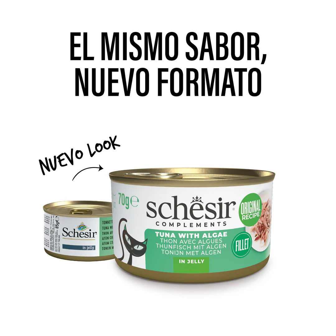 Schesir CAT Lata Atún con Algas en Gelatina 70 g