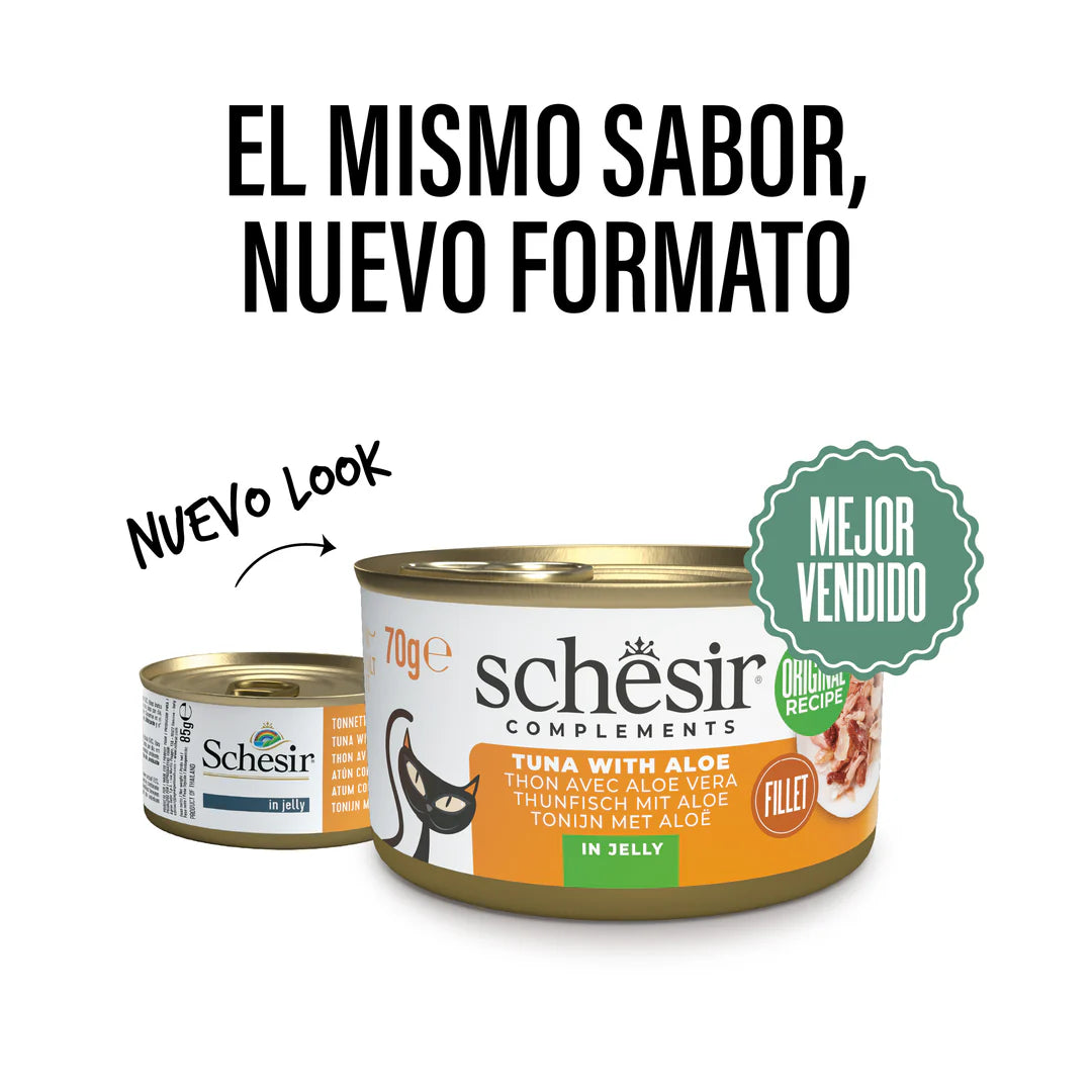 Schesir CAT Lata Atún con Aloe en Gelatina 70 g
