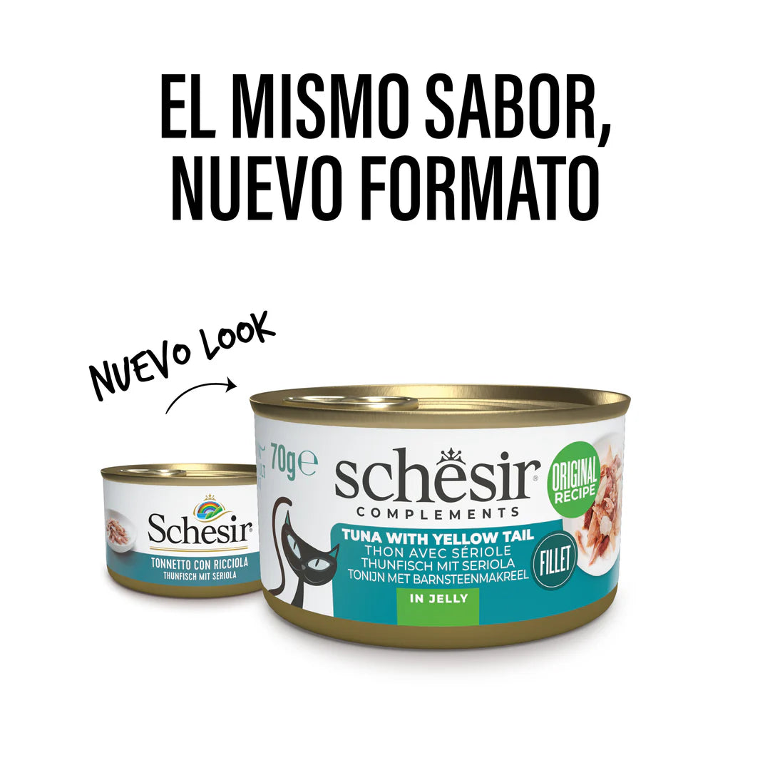 Schesir CAT Lata Atún con Seriola en Gelatina 70 g