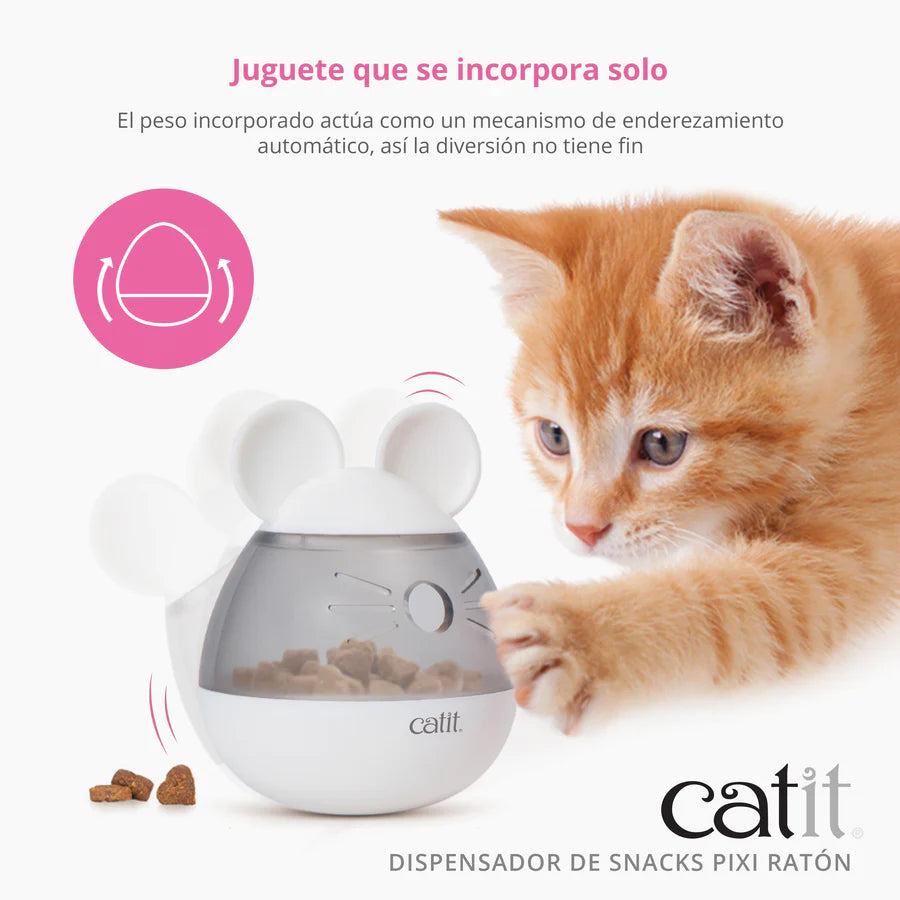 Catit Dispensador de snacks para gatos Catit PIXI Modelo: Ratón