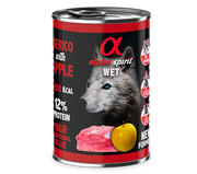 Alpha Spirit Perros Cerdo C/Manzana Amar. lata 6X400GR
