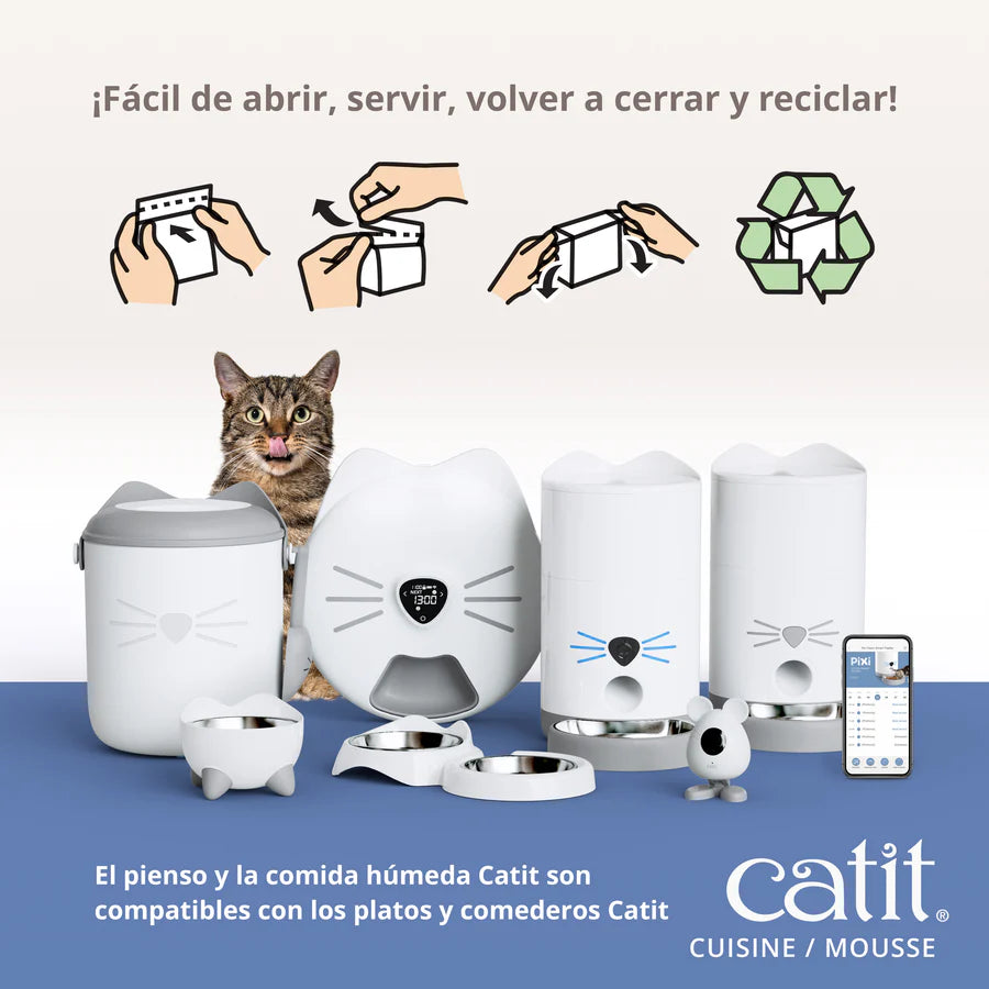 Catit Mousse para gatos Catit Cuisine Sabor: Pollo con Jamón