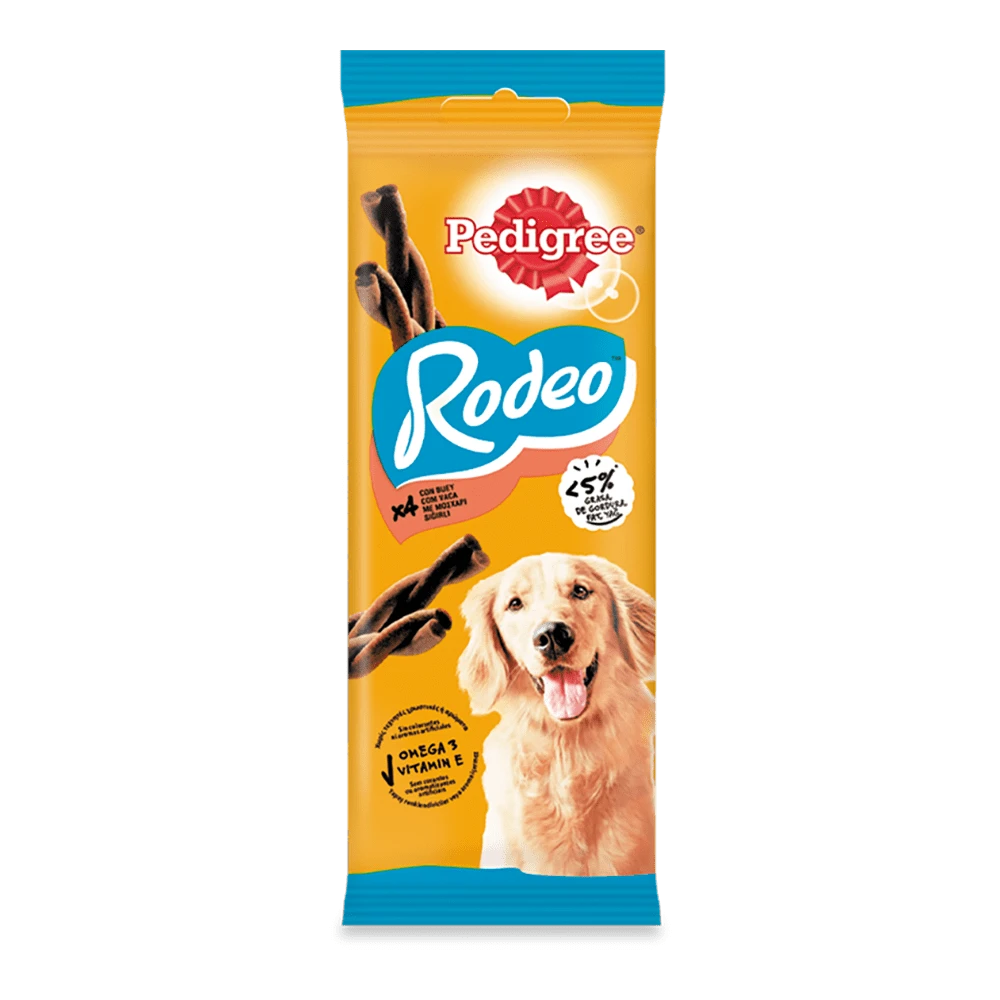 Pedigree Rodeo Buey 4 piezas de 70 g (Caja 20 uds.)