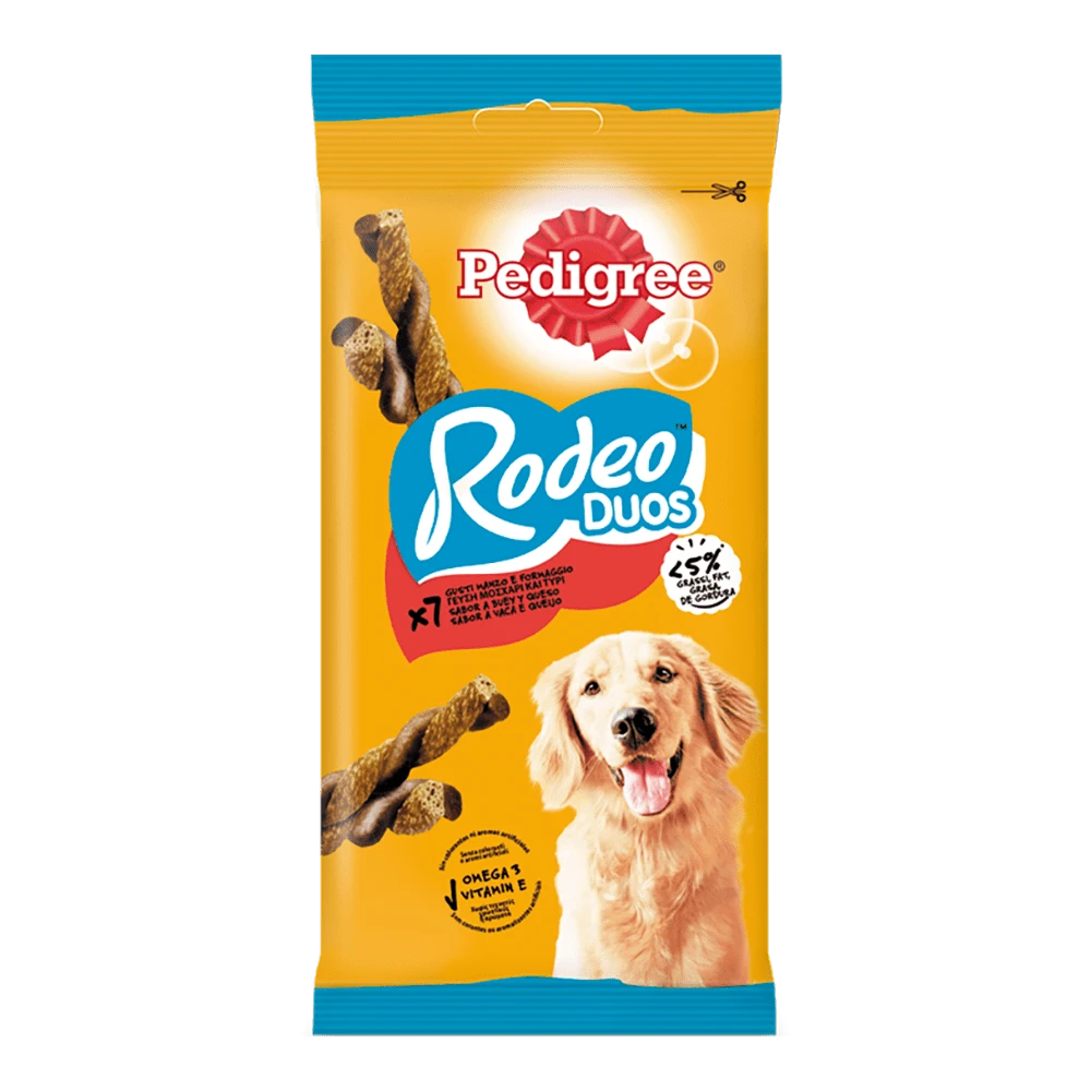 Pedigree Rodeo DUO Buey & Queso (10 cajas de 7 x 123 g)